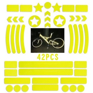 Amazon motorcycle fluorescent reflective sticker car bicycle helmet safety logo grid stripe warning strip