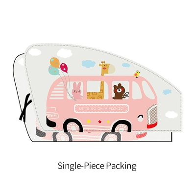 Car curtains – sunshade - pink-bus-main-driver