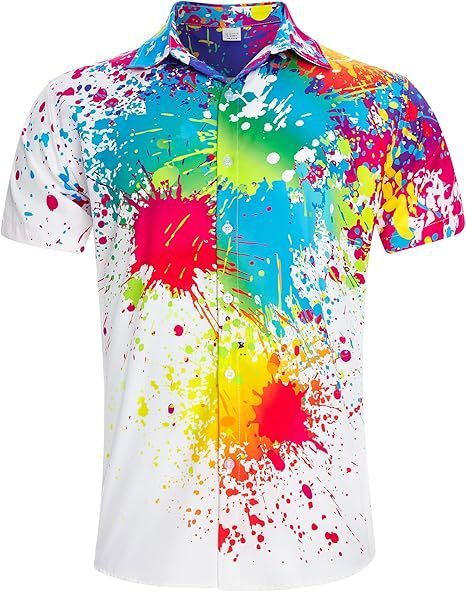 Venta caliente transfronteriza europea y americana, linda mascota gato estampado 3D, camisa hawaiana de manga corta con botones sueltos en la calle principal para hombres