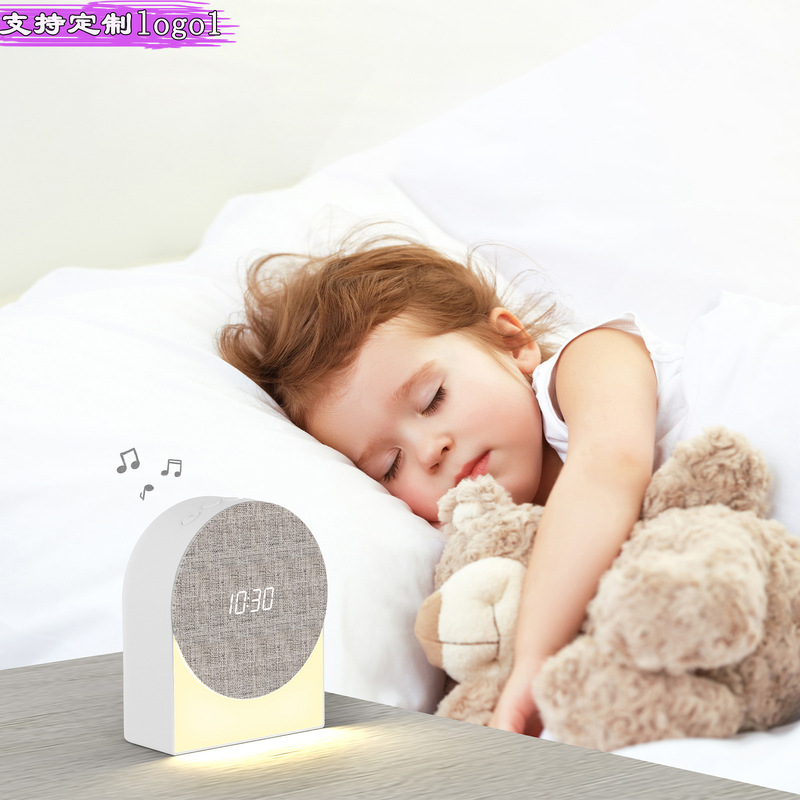 新しい SM04 多機能ホワイトノイズ睡眠器具 Bluetooth スピーカーファブリックナイトライトタイマー時計目覚まし時計付き|undefined