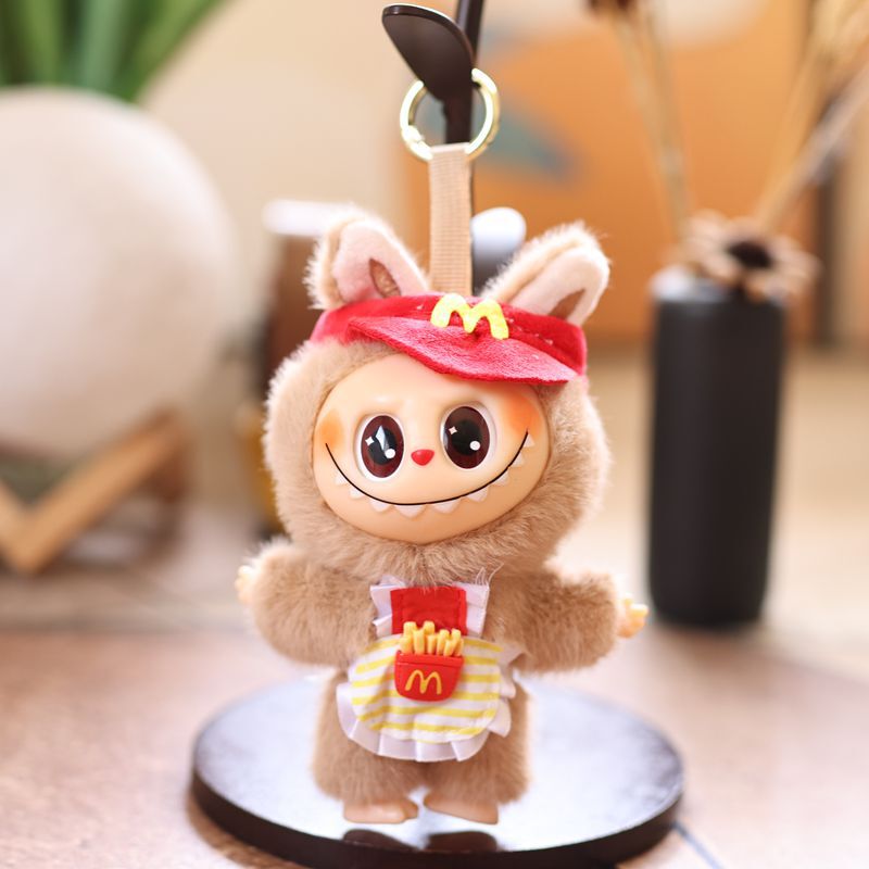かわいいビニールフライドポテトウサギのペンダントぬいぐるみ人形バッグペンダントキーホルダー人形人形|undefined