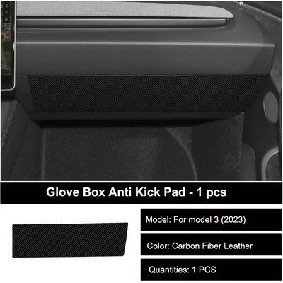 Model3/Y modified car door anti-kick Other Automotive Interior Supplies - 2023-model-3-new-storage-box-carbon-fiber-black