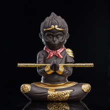 孙悟空大圣紫砂茶宠摆件手工可养茶玩茶台茶盘装饰品禅意猴子