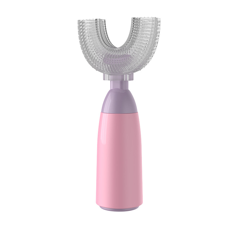 Nuevo manual para niños cepillo de dientes en forma de U cepillo de dientes de silicona boca de cerdas suaves que contiene limpieza manual de silicona en forma de U cepillo de dientes para niños