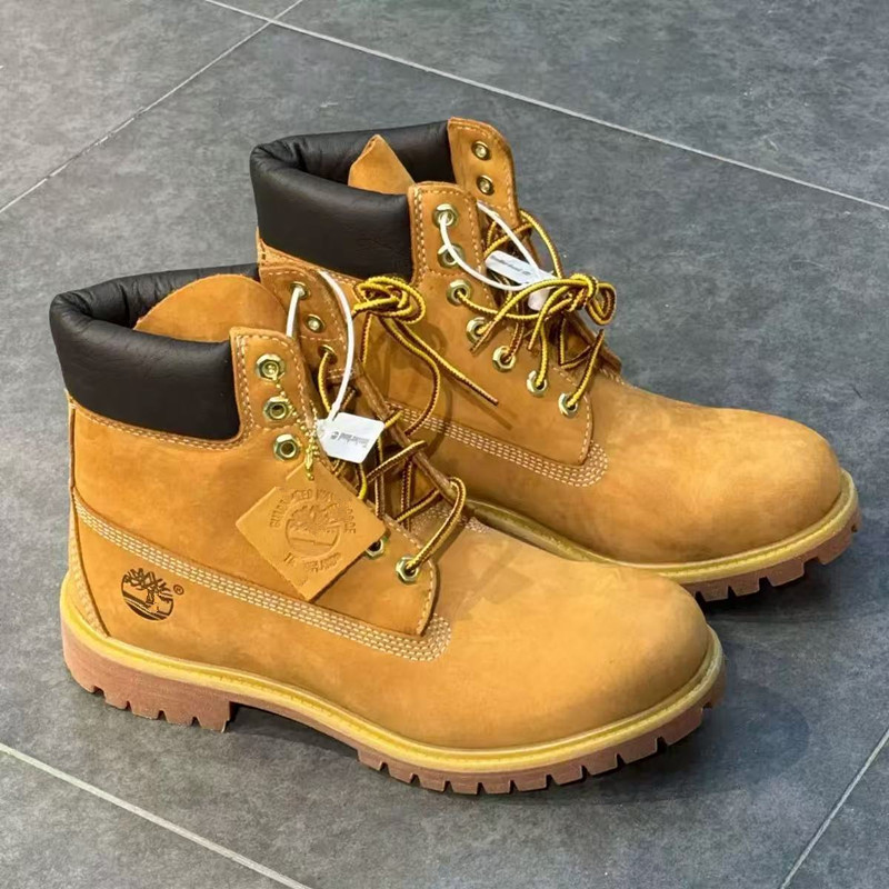 Putian Shoes, Timberland Yellow Boots, Indestructible Men's and Women's Leather Boots, Waterproof, Retro, Wear-Resistant, Men's High-Top Martin Boots