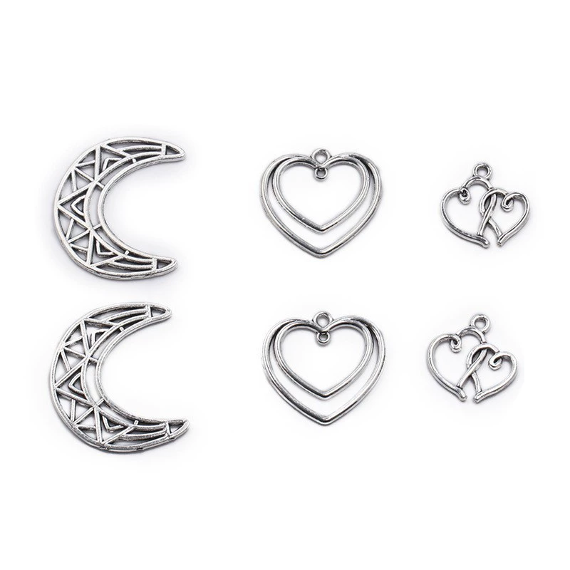 Оптовая продажа луна любовь подвеска ручной работы браслет DIY винтажный сплав ювелирные аксессуары A800335