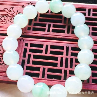 厂家批发缅甸天然翡翠手串  A货冰润手串带证书三八妇女节礼物