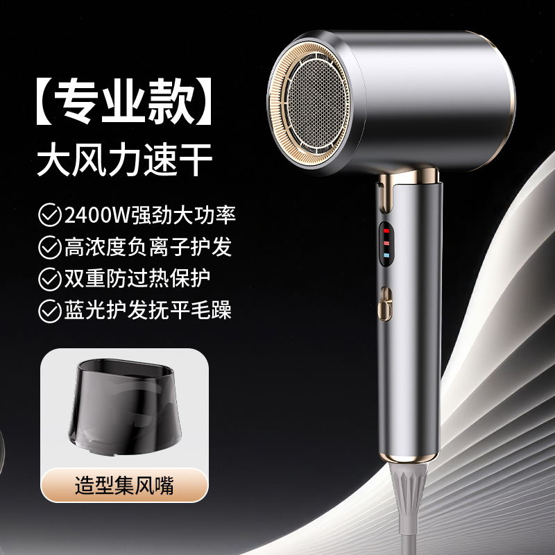 Secador de pelo eléctrico nuevo - Alta potencia, especial para peluquerías, alta velocidad, viento grande, con iones negativos para cuidado del cabello, uso doméstico