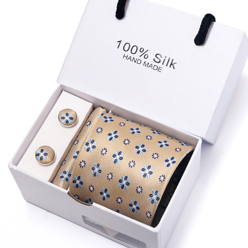 Flower Dot Multi Color Gift Box 5-piece Set Group Business Dress Wedding Tie_voghion.com