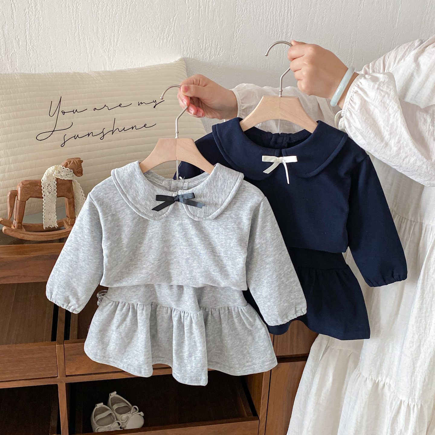 秋季婴儿衣服洋气公主外出服套装宝宝秋装休闲打底衫公主裙春秋款