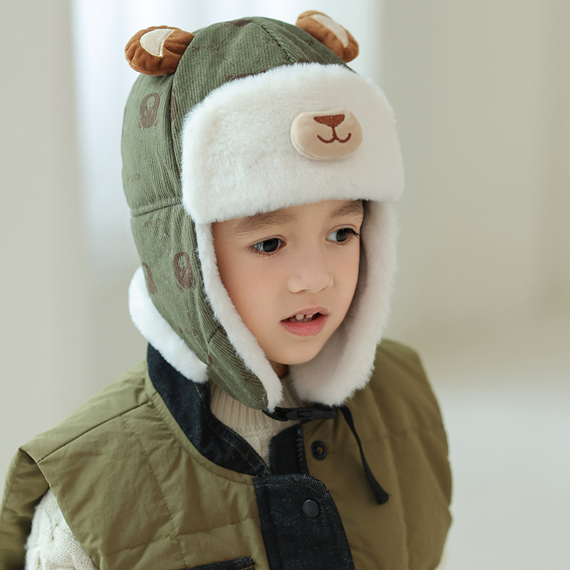 Sombreros para niños otoño y invierno para niños gorras de pelusa gorras calientes niñas gorras de invierno para bebés gruesas