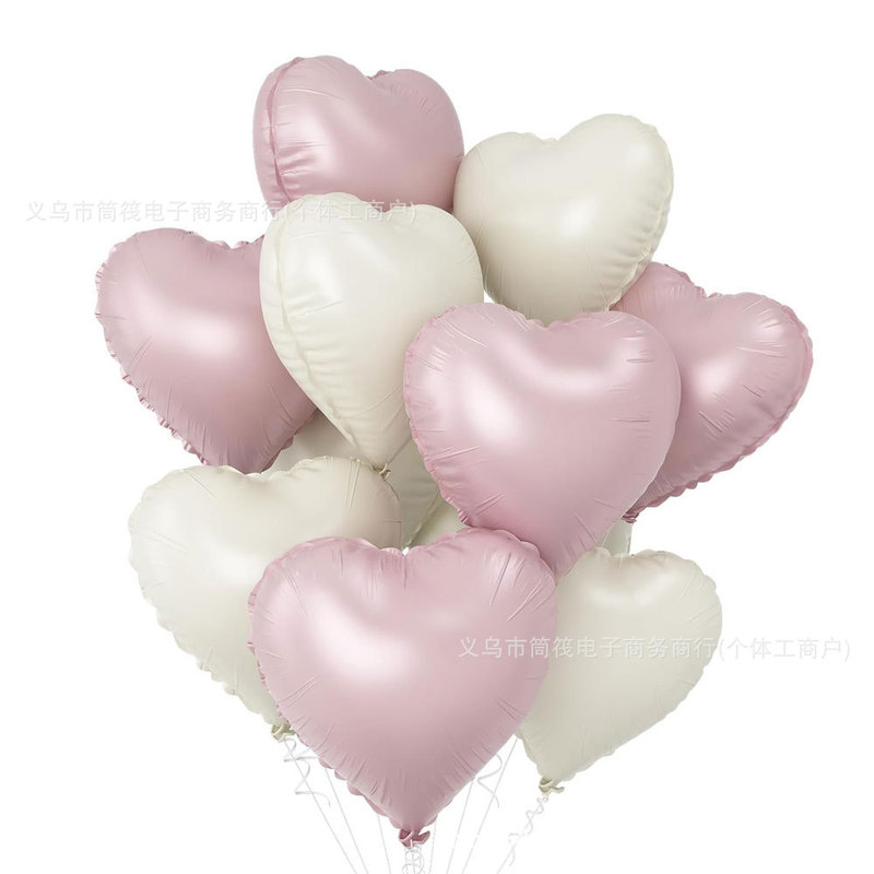 Cross-border supply of 12PC pink red heart-shaped balloon birthday valentine's day party decoration love aluminum ball Cross-border supply of 12PC pink red heart-shaped balloon birthday valentine's day party decoration love aluminum ball