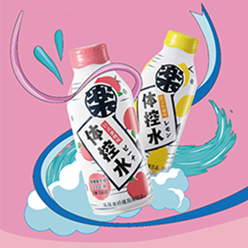乐体控水膳食纤维风味饮品410ml 泰式椰子味日式蜜桃味饮料批发|ms