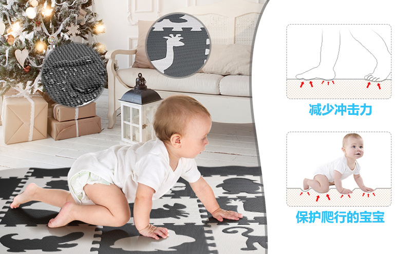 定制拼接图形宝宝游戏垫婴儿爬爬垫