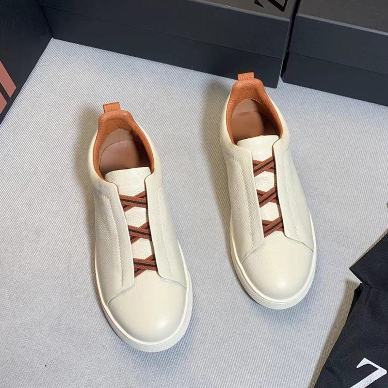 Factory New Jinya Men's Shoes: Top Layer Cowhide Slip-On Casual Genuine Leather Luxurious Suede Sneakers, Versatile Casual Shoes