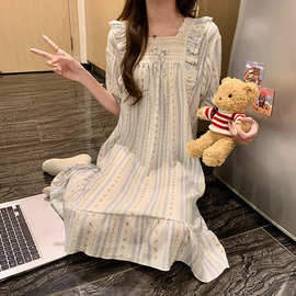 源头工厂2026夏季新款睡衣女性感舒适吊带睡裙套装家居服云朵棉