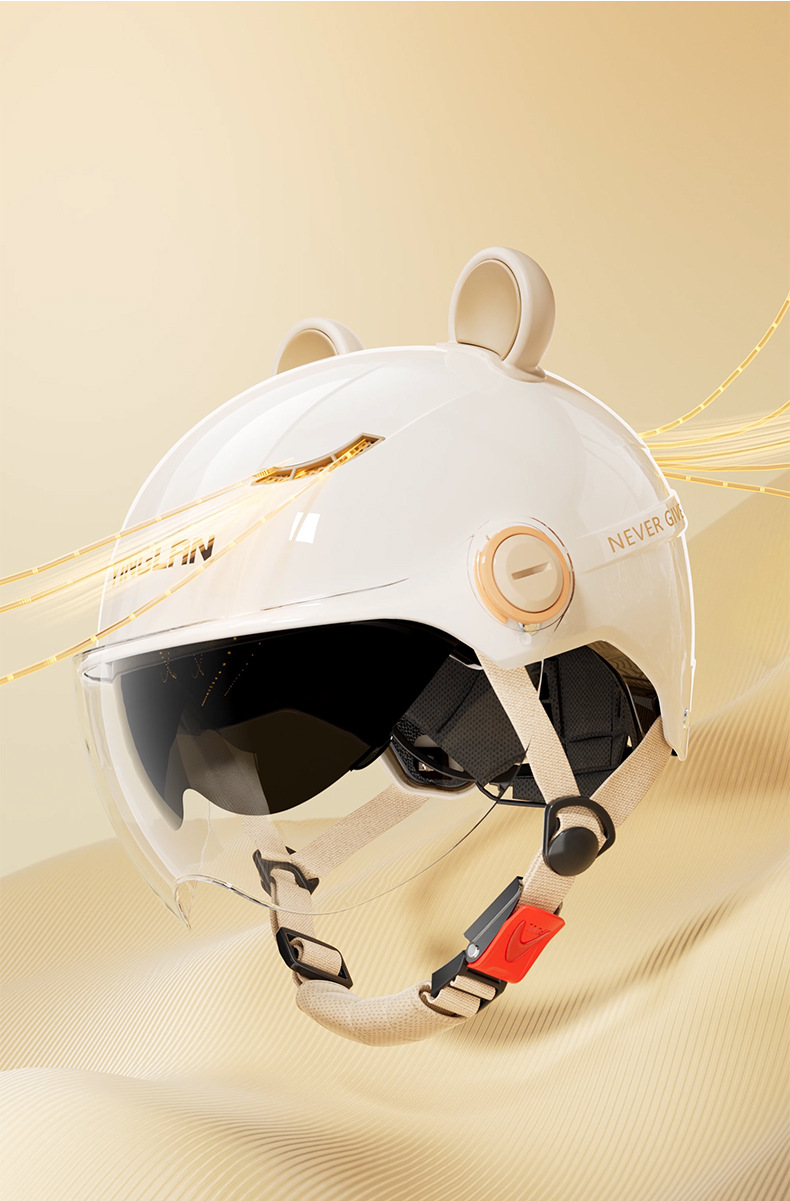 Yinglan Helmet Electric Vehicle Women's and Men's National Standard 3C Certified Four-Season Universal Summer Sun Protection Double Mirror Motorcycle Helmet
