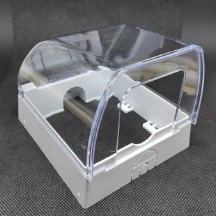 Type 86 open-mounted high splash-proof box open-mounted waterproof box bathroom toilet power plug protection cover through self-adhesive