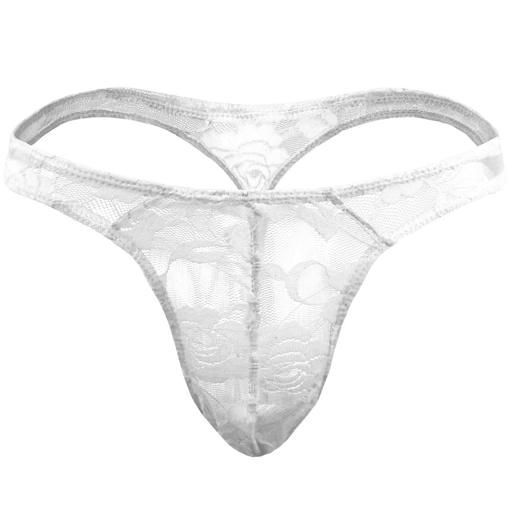 Floral Lace Sexy Thong Underwear with Sheer Mesh, Comfortable Fit, Available in Many Colors For Women