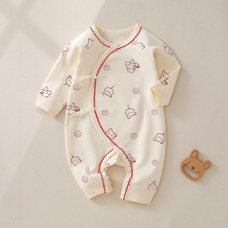 Recién nacido recién nacido Ropa niños y niñas bebé mono primavera y otoño pijamas mameluco mariposa ropa todo puro algodón