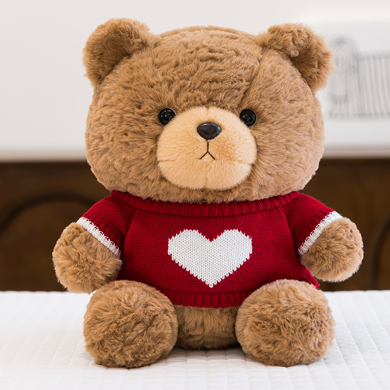 Sweater Teddy Bear juguetes para niños osos dormidos almohadas chicas regalo de cumpleaños confesión de amor suéter oso