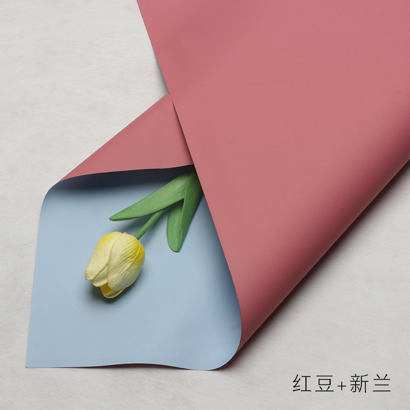 Venta directa de fábrica de papel de embalaje de flores impermeable bicolor Ouya papel ramo floristería floristería material de embalaje floral al por mayor