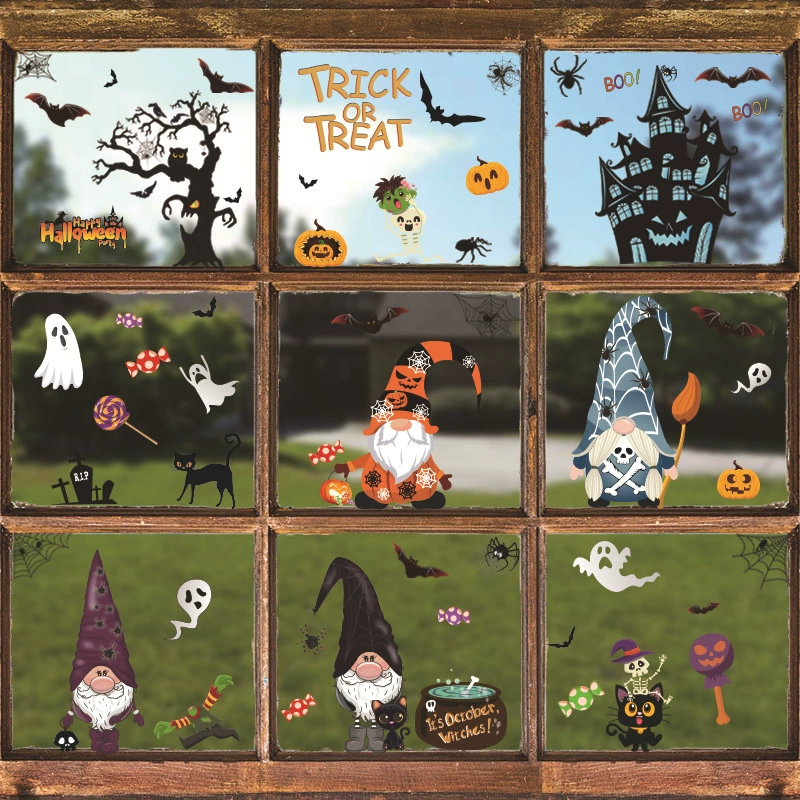 Ghost electric pumpkin lantern, window stickers on wall, direct factory sales, halloween, spider