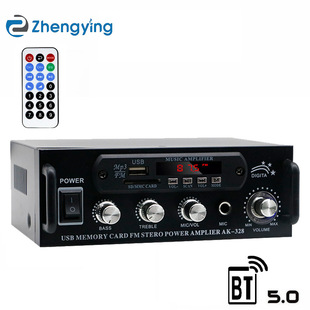 Factory wholesale foreign trade cross-border hot AK-328 Mini small Bluetooth U disk power amplifier speaker amplifier