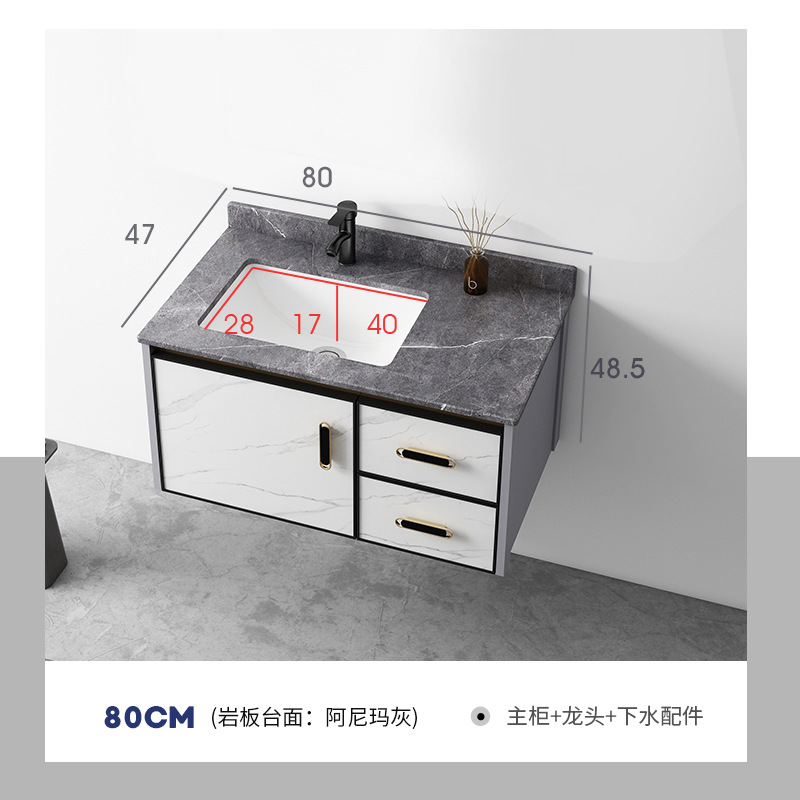 Blanco 80 doble bombeo con placa de roca blanca + grifo