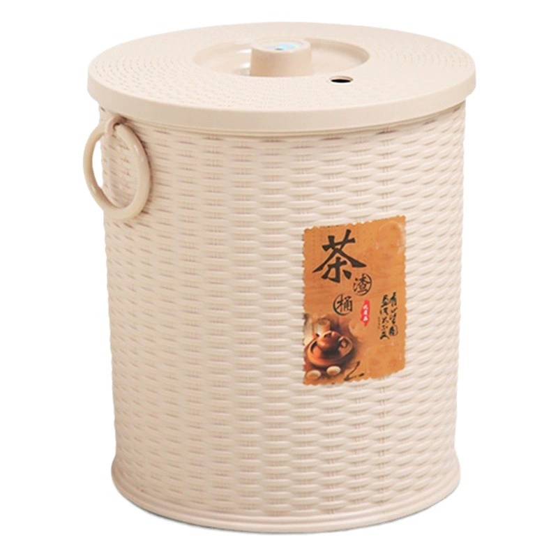 Ведро для чая, нижнее ведро для чая кунг-фу, пластиковое небольшое ведро для чайного фильтра, дренажное ведро с крышкой, мусорное ведро для сточных вод, круглое ведро для остатков чая