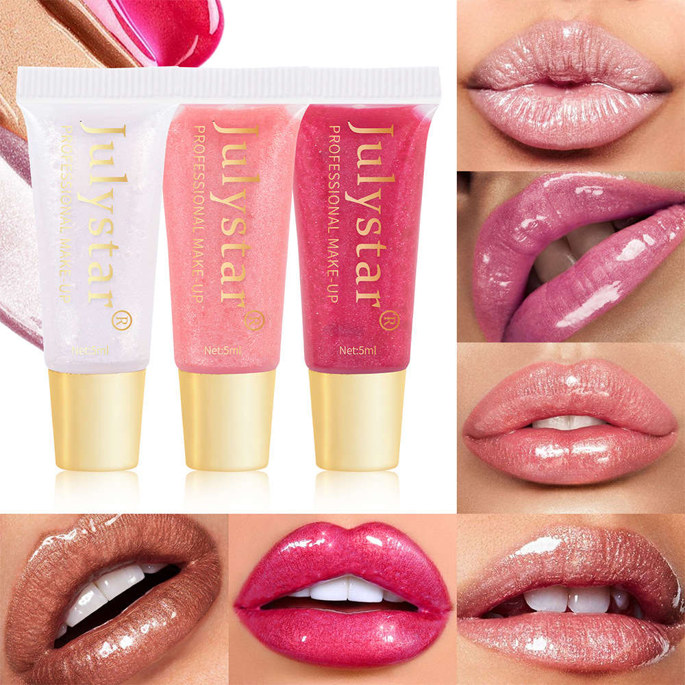 Julystar Moisturizing and Hydrating Pearlescent Lip Gloss Long-lasting Water Repellent Lip Oil Easy to Color Lip Makeup wholesale undefined