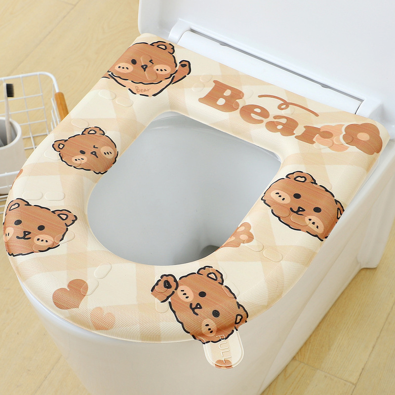 防水トイレマット、トイレシート、冬用、四季通用、トイレシリコンフォームリング、便座カバー、中国風|undefined