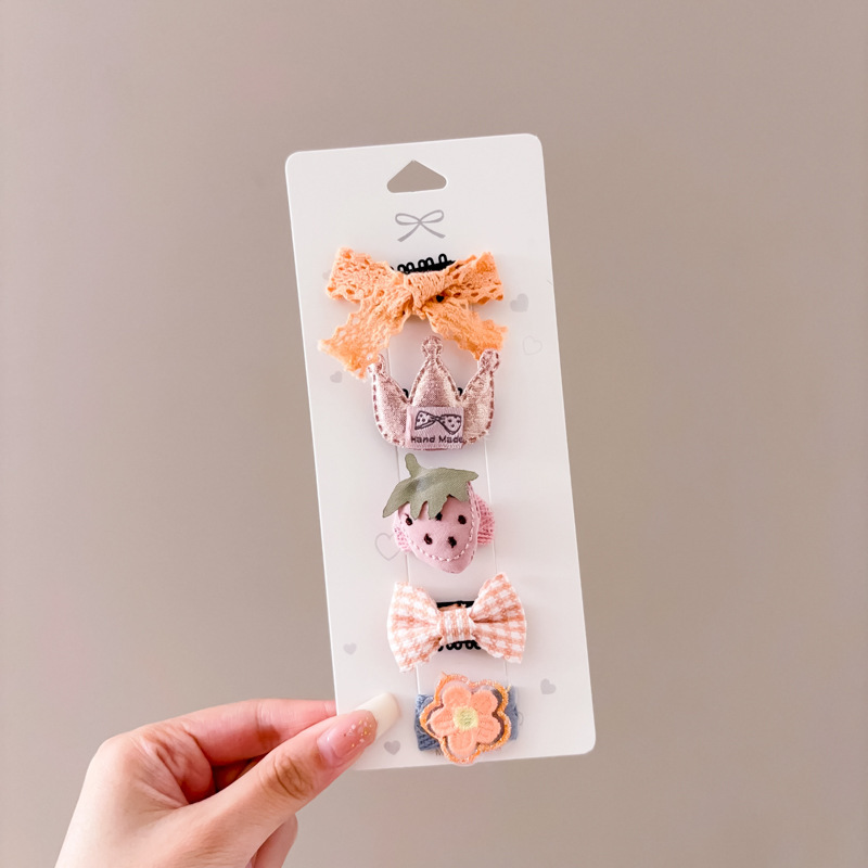 Niños lindos clips de pelo de sudor, clips de pelo de tela para bebés, clips de pelo de bordes laterales, clips de pelo fetal para bebés que no lastimen clips de pelo