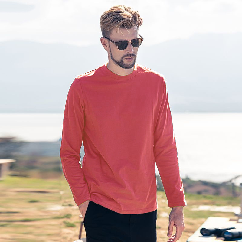 T-shirt de manga larga delgada, chaqueta de otoño, chaqueta de otoño, chaqueta de hombre, color múltiple, una opción de cabello