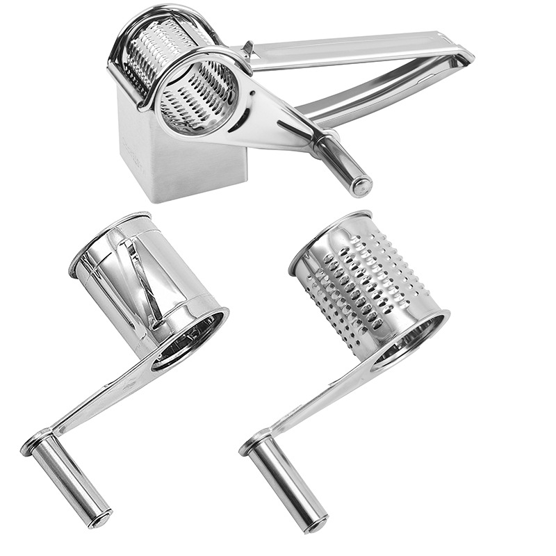 Amazon Venta caliente de acero inoxidable queso rallador cocina hogar creativo mano queso rallador fábrica en stock