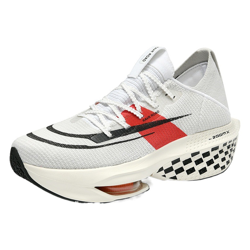 Profesional maratón tablero de carbono zapatillas hombres cojín aire absorción choque transpirable ligero Racing roto tres pareja zapatilla