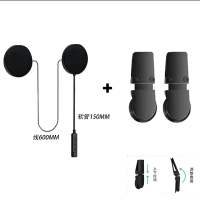 Motorcycle Helmet Headset motorcycle motorcycle take-out rider - half-helmet-with-earphone-clip-single-battery