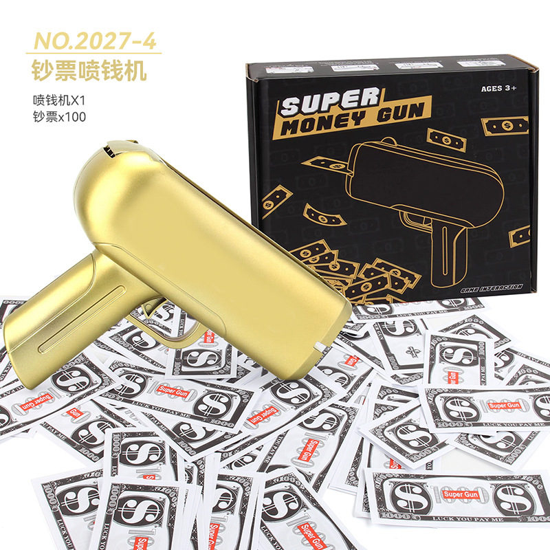 Nuevo y peculiar 60 pistolas de inyección de dinero eléctricas, pistolas de dinero, pistolas de inyección de dinero en dólares estadounidenses, pistolas de inyección de dinero, juguetes de pistola de escupir dinero