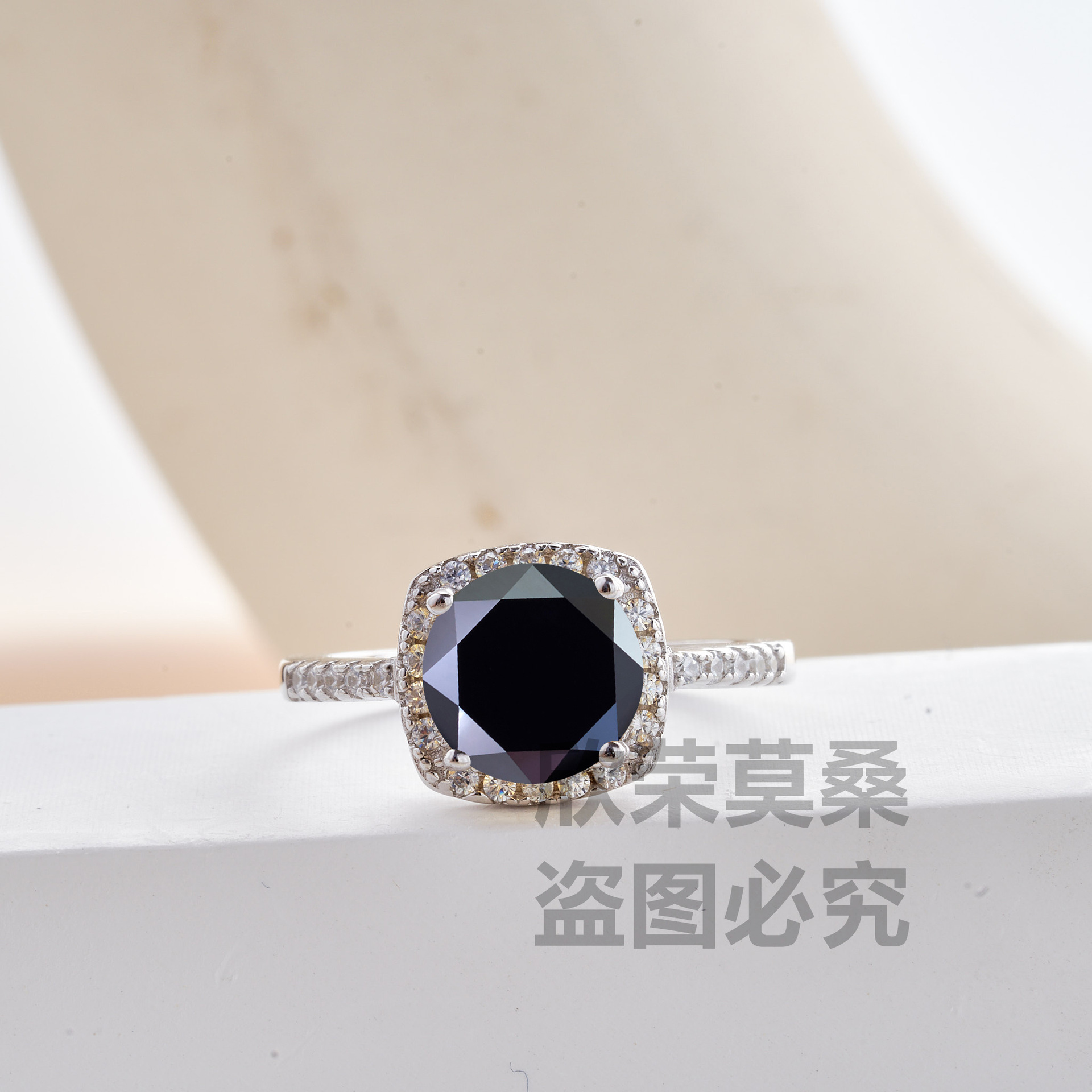 925 anillo de plata esterlina 3 quilates 9mm aniversario color moissanita anillo de compromiso fábrica transfronteriza al por mayor