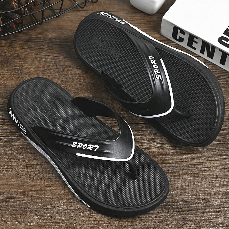2025 New Dark-Colored Foreign Trade Men's Flip-Flops For Summer Outdoor Beach And Home Use, Non-Slip_voghion.com