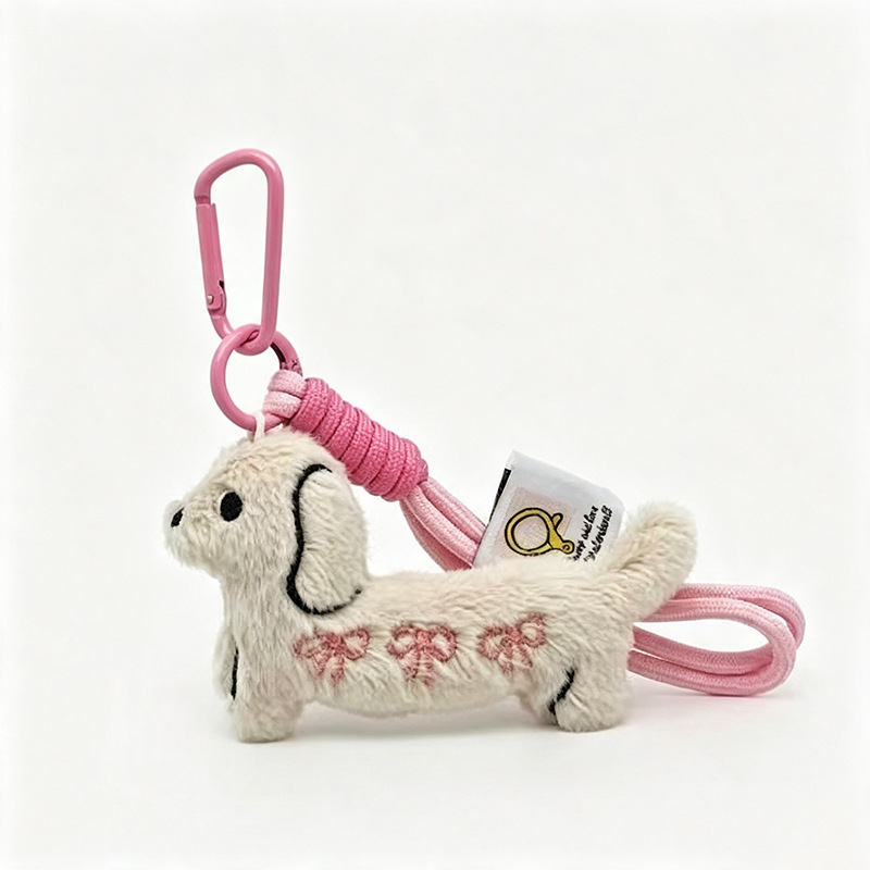 Colgante de Peluche Perro Salchicha Peluche Decorativo para Mochilas y Bolsos