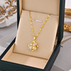 Necklace stainless steel, fashionable accessory, chain for key bag , suitable for import, simple and elegant design