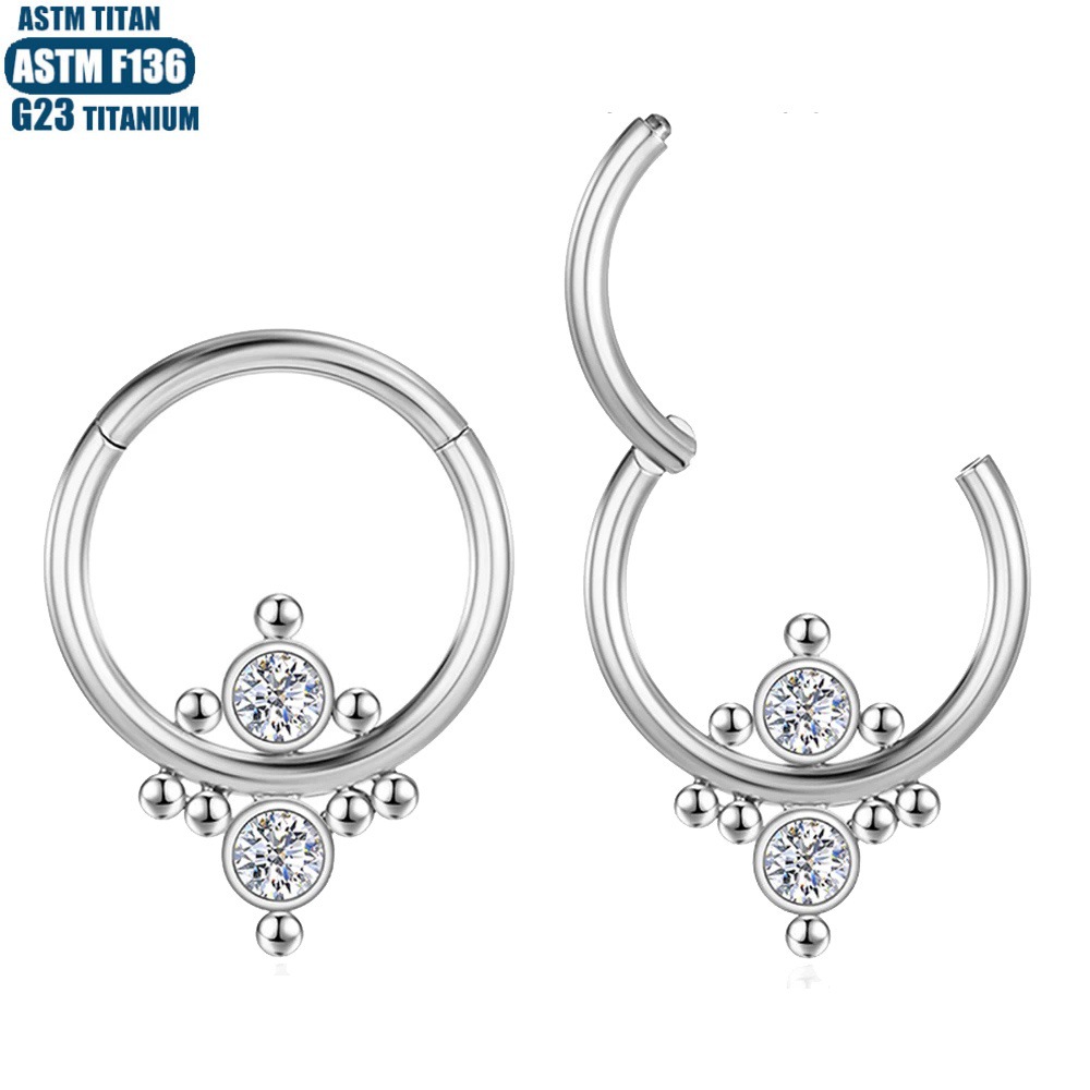 Pointed labret stud close-up product detail