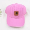 Leather Label Carhartt Washed Baseball Cap-Pink