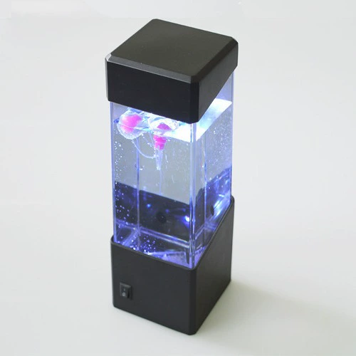 Лампа-ночник в виде медузы LED, лампа с вулканическим эффектом для аквариума, светодиоды изменяемого цвета, питание USB или 3×АА