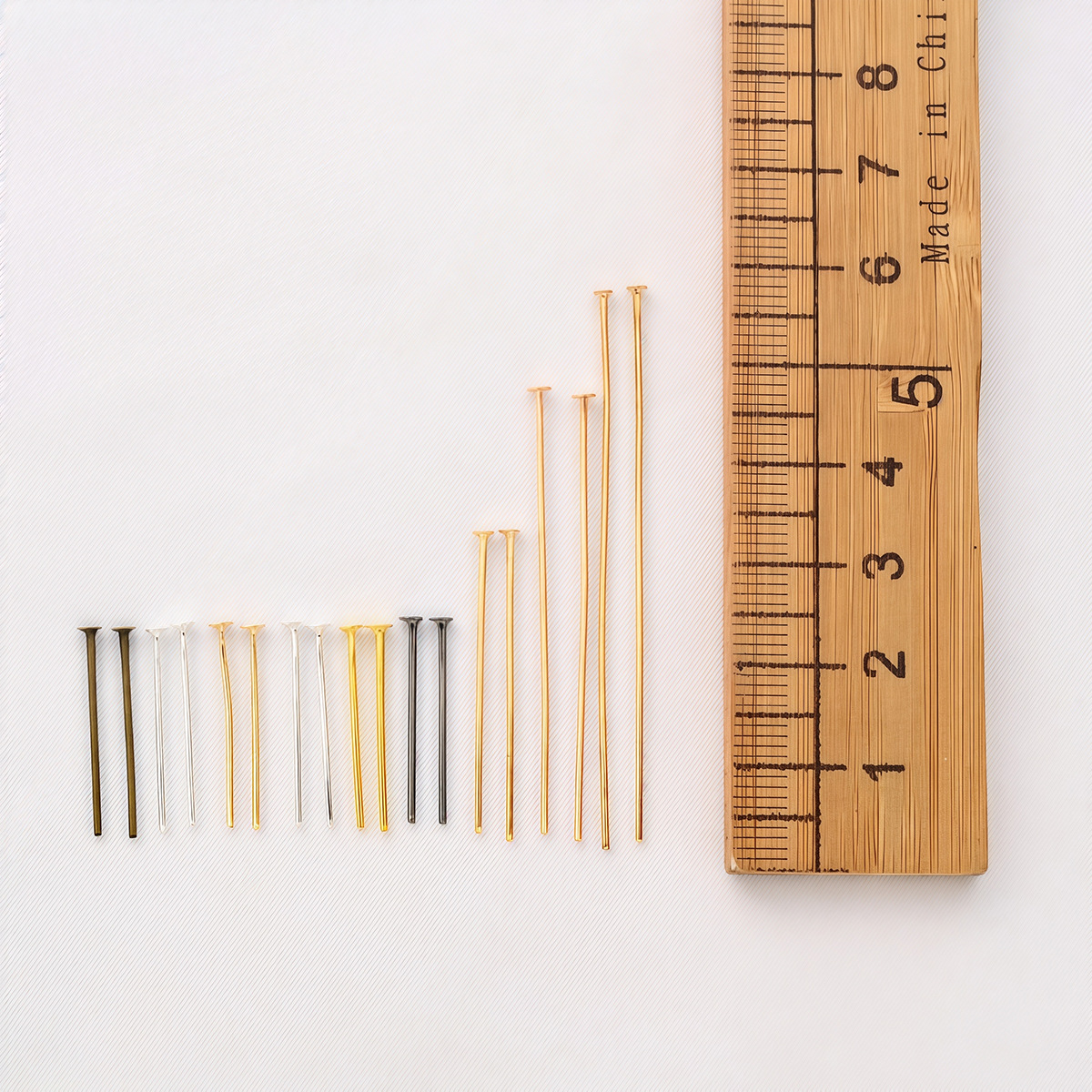 T-shaped needle flat needle electroplating 16k color retention T-shaped needle DIY handmade beaded connection needle jewelry accessories material wholesale