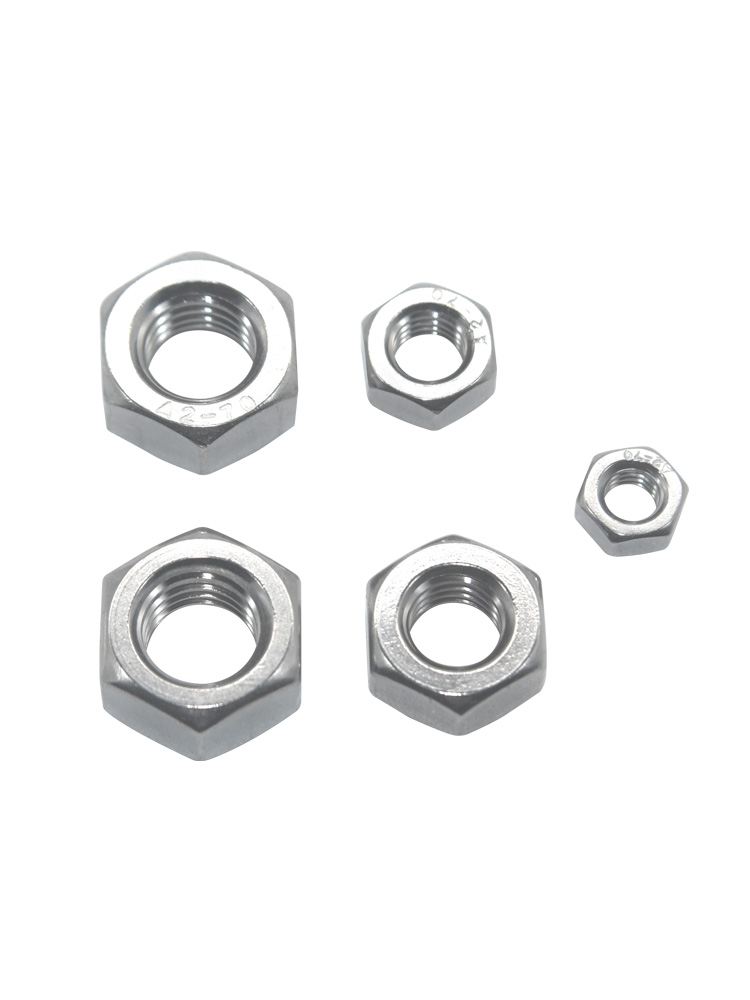 304 201 316 acero inoxidable hexano tuerca perno tuerca M2M3M4M5M6M8M10M12M16