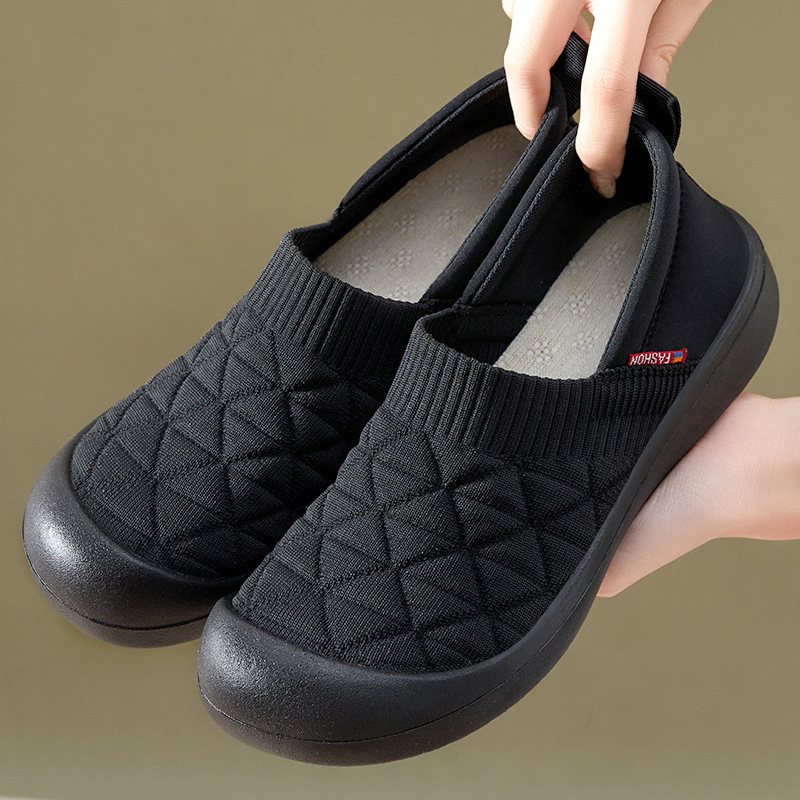 Zapatos de mujer universal primavera nuevos zapatos de tela viejos zapatos de poliuretano zapatos perezosos ligeros zapatos transpirables de mujer