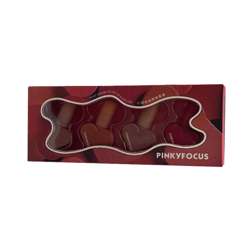 Pinkyfocus траур бархатный блеск для губ комплект матовая матовая поверхность не липнет к чашке
