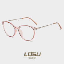 黑框猫眼素颜大框平面镜女TR框弹簧腿不夹脸防蓝光显瘦镜架81379